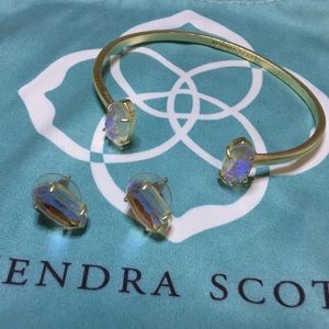 KENDRA SCOTT Dichroic Bracelet & Post Earring Set